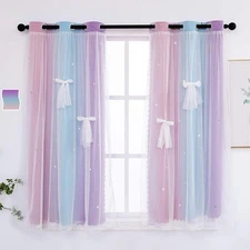 Cortinas De Colores Para Cuarto Niñas Paneles Decoracion Cortinas Rosada Niña