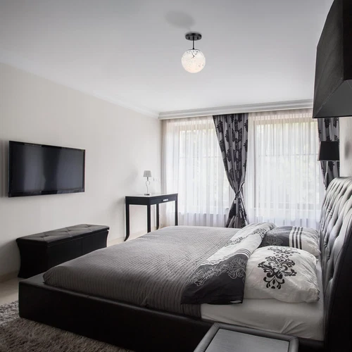 Matte Black 7" Circo Semi Flush Mount Ceiling Light for Any Room - Picture 2 of 7