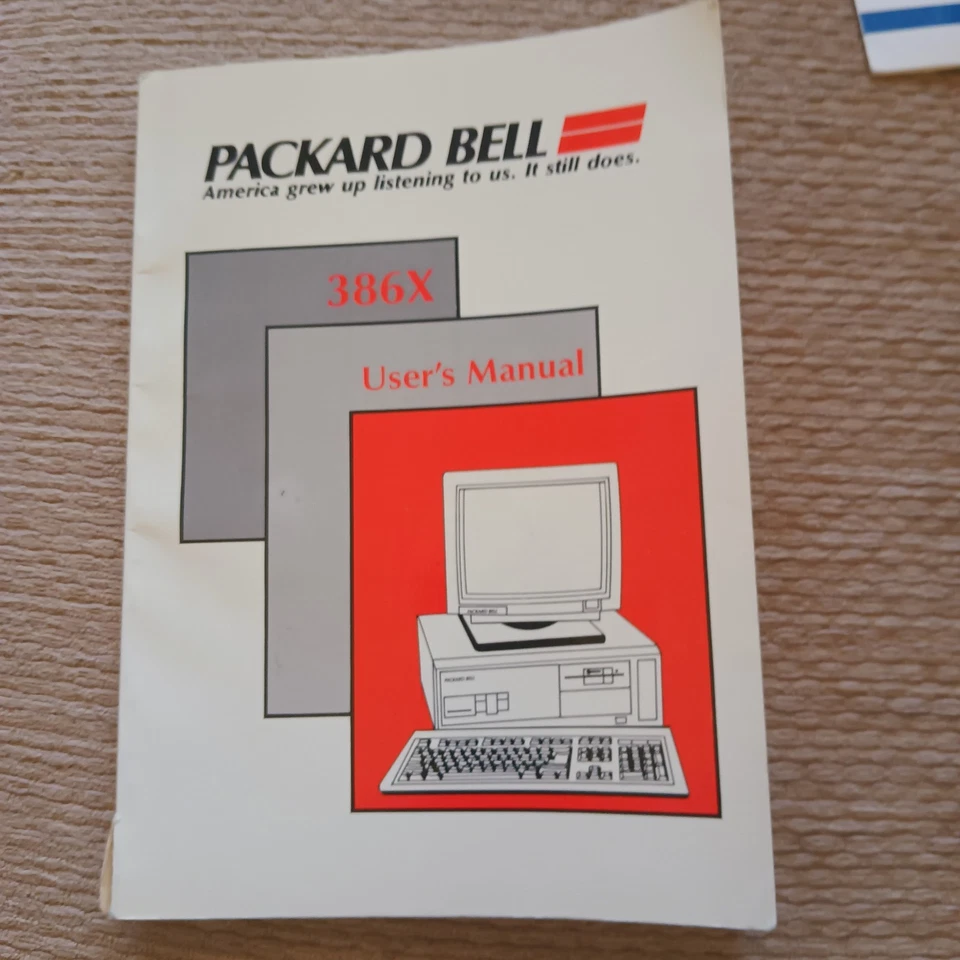 Packard Bell Force 386SX Manuals + Original 1991 Owner Filled Info Sheet - Image 2 of 4