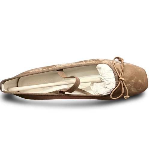 Oasis Society London Wren Brown Velvet Mary Jane Ballet Flats Coffee Womens 8 - Picture 5 of 13