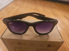 Ray-Ban Sunglasses Black with Clear Lenses and Blue-Violet Filter