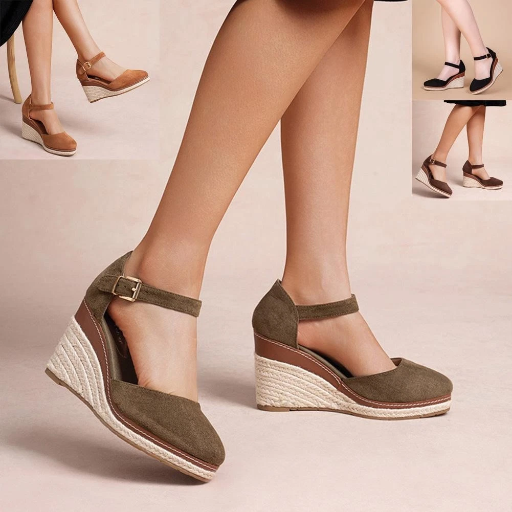 Womens Ankle Strap High Quality Comfort Wedge Summer Sandals Sizes
Opens in a new window or tab