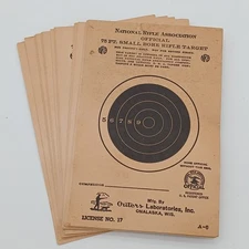 18 ct. A-6 NRA OFFICIAL 75 Ft. Small Bore Rifle Target, 4" x 6", VINTAGE