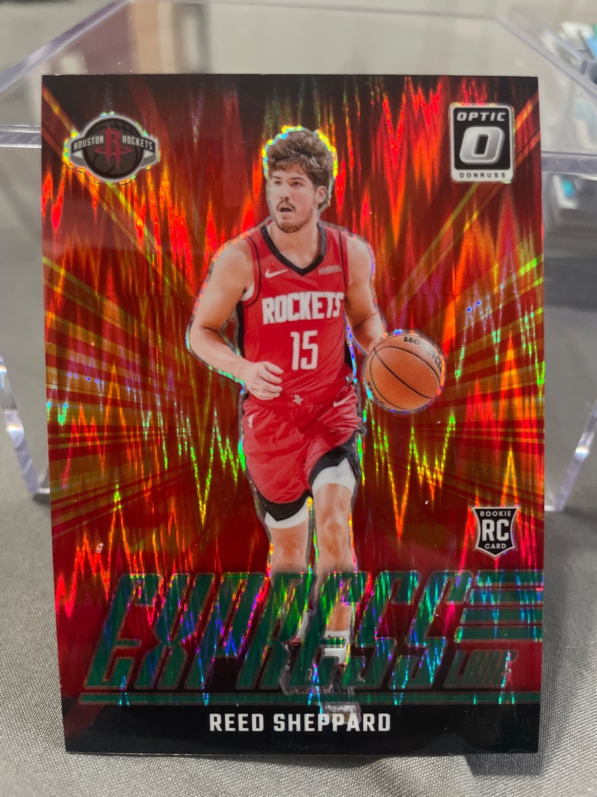 REED SHEPPARD 2024-25 Optic Express Lane Green /149 Rookie