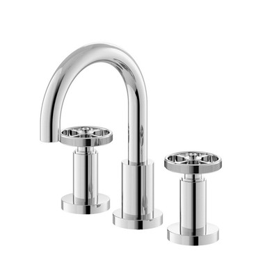 Hudson Reed Revolution Industrial 3 Loch Waschtischarmatur & Ablaufgarnitur TIW337
