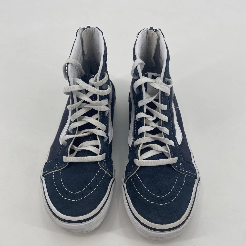 VANS Skate Sk8-Hi Shoes Youth Size 2 Navy Blue Skateboarding Comfort Sneakers - Image 4 of 4
