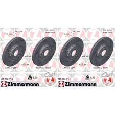 2x ZIMMERMANN BLACK Z BREMSSCHEIBEN 312mm GESCHLITZT VORNE passend für AUDI A4 A