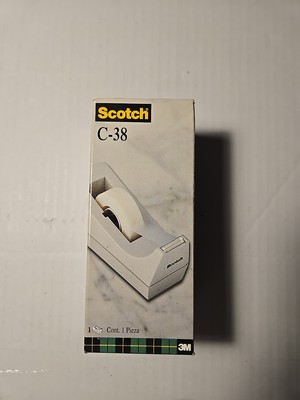 Vintage 3M SCOTCH Single-Roll Tape Dispenser C-38 Gray NEW Unopened 