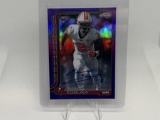 2025 Topps Chrome NFL Rookie Auto Emeka Egbuka Purple /75
