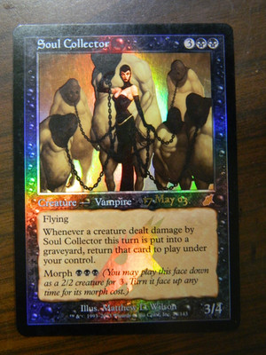MTG  Foil Scourge Pre-Release Foil Soul Collector Very Light Played - Exc
