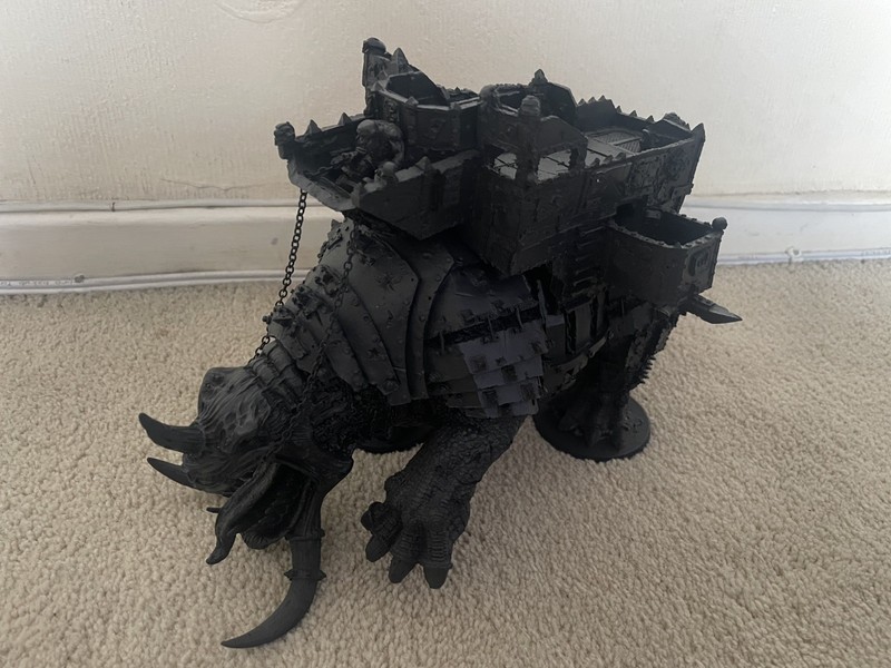 Ork Gargantuan Squiggoth Warhammer 40k well made repaired built undercoated oop