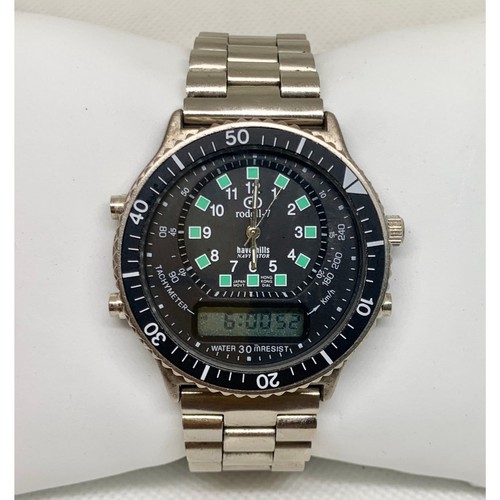 Haverhills Rodell 7 Military Vintage Herrenuhr Taucher Digital Analog Läuft