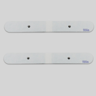 Discount TENS Electrodes, 2 Premium Quality 13''x1.5''-3.5MM SNAP Lumbar Strip