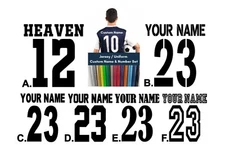 Jersey Name & Number Custom Adult Size Iron On Heat Transfer Vinyl HTV DIY 
