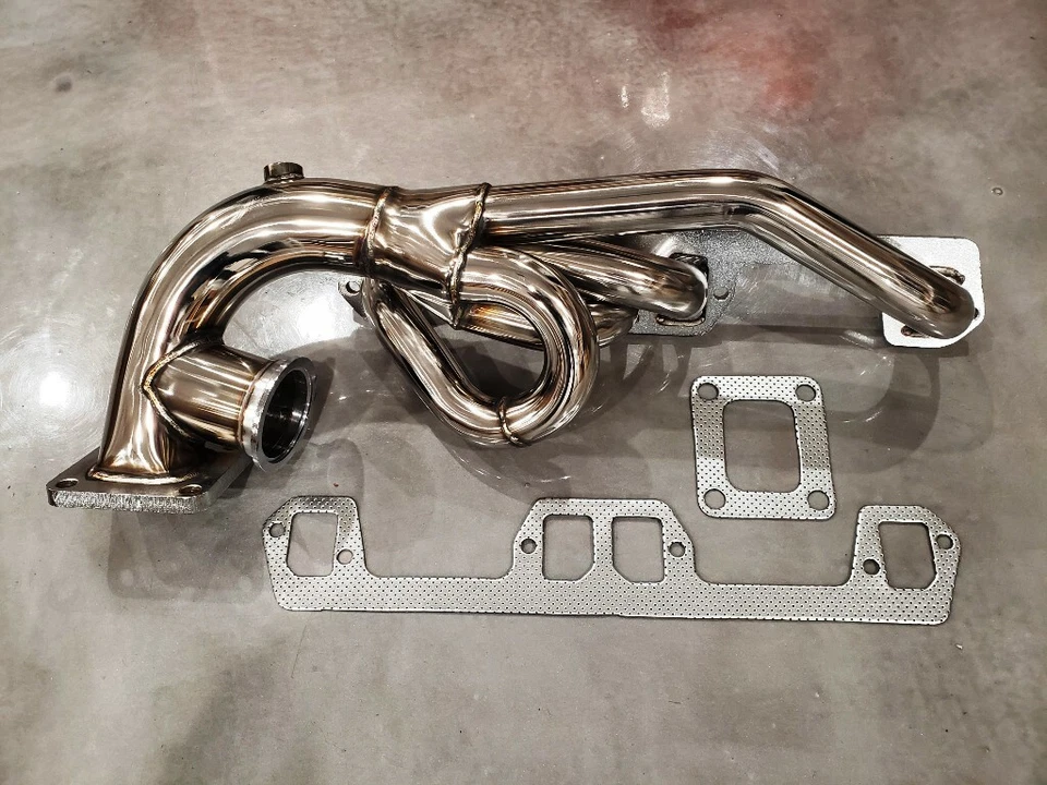 Single Turbo Manifold Header T4 V8 318 340 360 LA 5.2L 5.9L MAGNUM FOR DODGE - Image 2 of 3