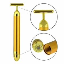 Bar 24k Golden Pulse Facial Anti Aging Lifting Skin Care Face Massager Beauty US
