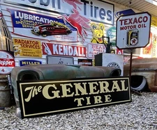 Antique Vintage Old Style General Tires Service Station Sign !!