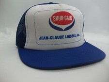 Shur Gain Jean Claude Loiselle Hat Vintage Blue White Snapback Trucker Cap