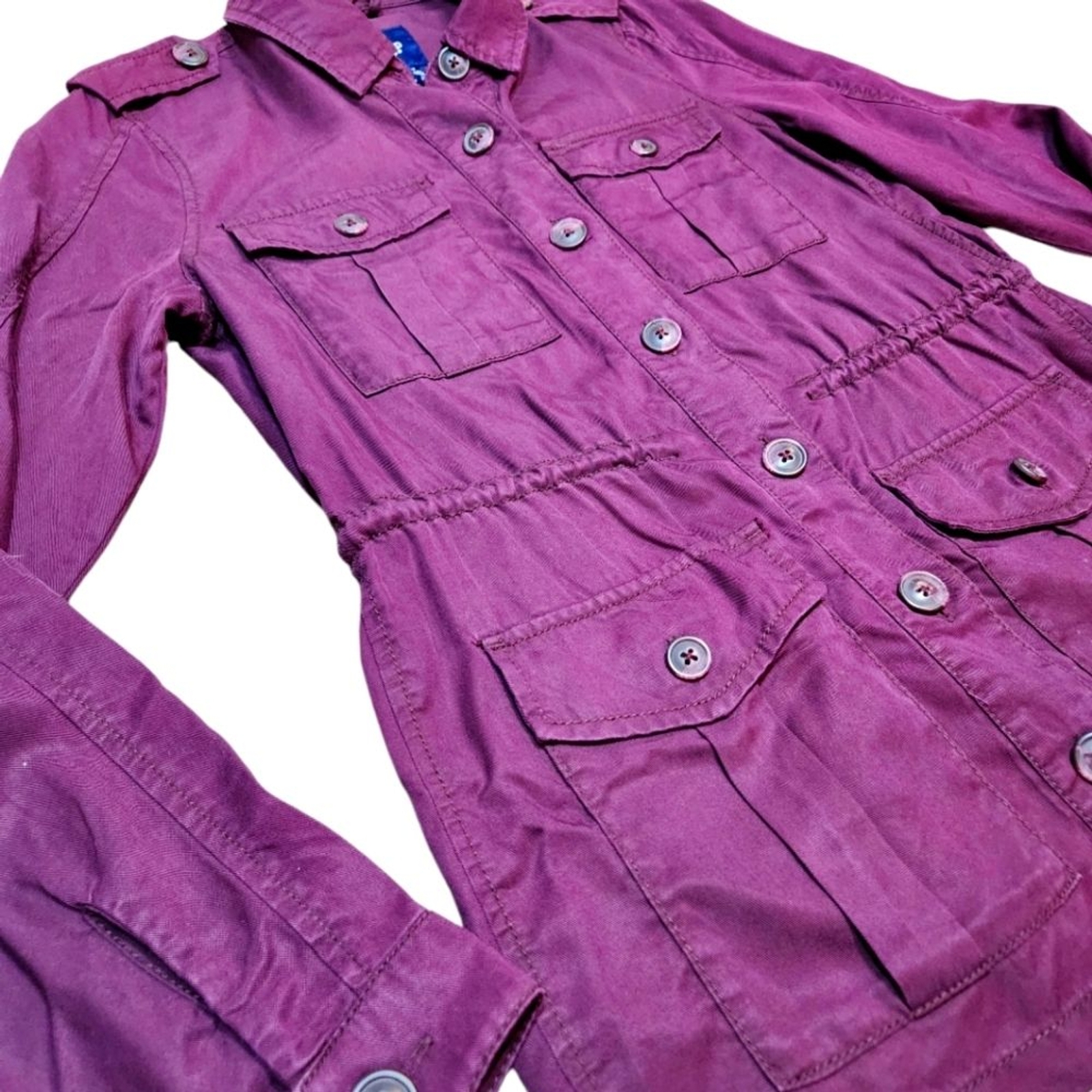 Gap Utility Cargo Jacket Lightweight Aubergine Pu… - image 6