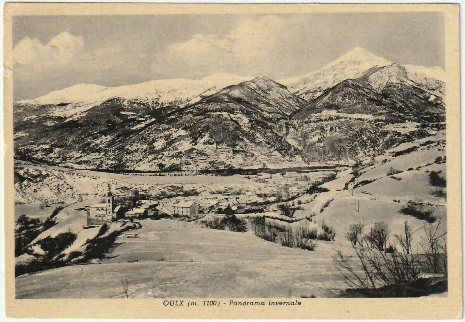 OULX - TORINO - PANORAMA INVERNALE - VIAGG. 1962 -36363-