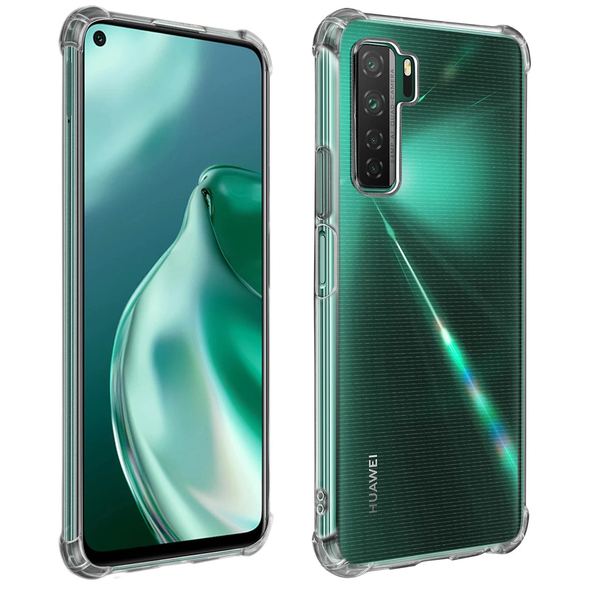 Cover for Huawei P40 Lite 5G Flexible silicone with Bumper sides - Clear