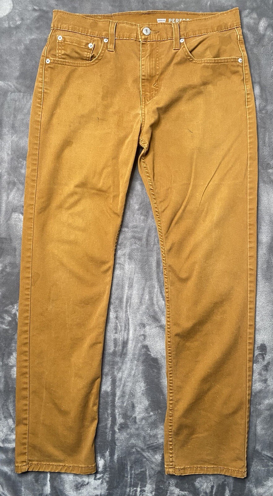 Levi's 502 Performance Chino Pants Men's 30x32 Brown White Tab Stretch