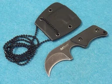 MTech MT674 Hawkbil Neck Knife Black G-10 handle Stonewash blade 4" overall NEW!