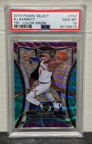 RJ BARRETT 2019 Panini Prizm Select Premier Level Tri-Color Rookie RC PSA 10