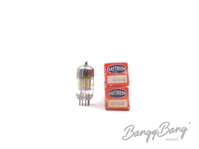 2 Vintage Raytheon 6BW8 Twin Diode Sharp Cut-off Pentode Audio Vacuum Tube Valve