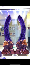 1084LB Natural High quality A pair of Amethyst Crystal Church Cathedral geode