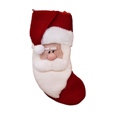 Vintage Dan Dee Collectors Choice Textured Santa Christmas Stocking