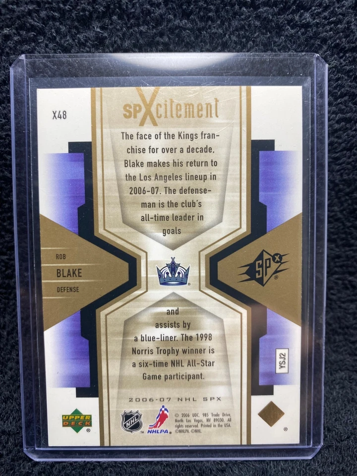 2006-07 SPX #x48 - Rob Blake - 194/999 - SPXcitement - Image 2 of 2