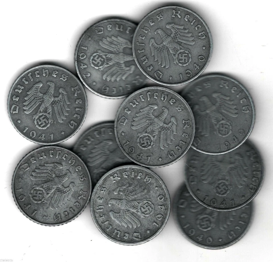 Rare Old Original WWII Germany War Coin Vintage German Collection Reichspfennig - Image 4 of 4