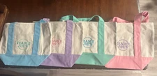 trader joes mini tote bag pastel Easter collectible totes pink purple