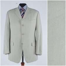 Mens MARKS & SPENCER Blazer 44R UK Size Light Beige Lyocell Sport Coat Jacket