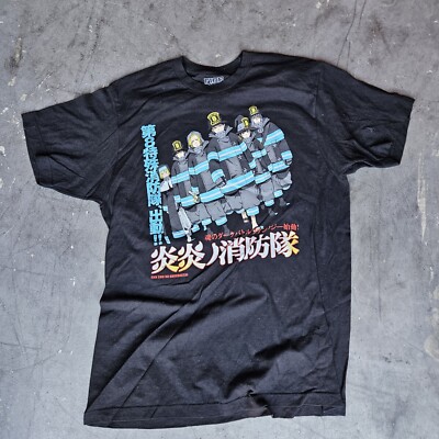 Fire Force Firefighter Firefighting Anime Tee Shirt Size L