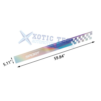 Nuoozy Universal Car Side Skirt Decal Stickers - Grey Racing Stripe Graphics (2-Pack), DIY Vinyl Wrap - View #2
