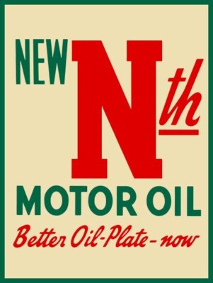Oil Plate with CONOCO Nth Motor Oil NEW Sign 18x24'' USA STEEL XL Size