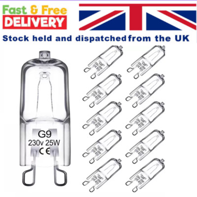 G9 Halogen Kapsel Leuchtmittel 25W warmweiß Glühlampe Ersatz - 12er & 24er Pack