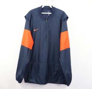 navy blue pullover windbreaker