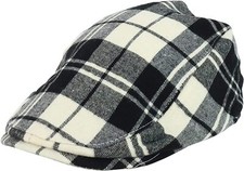 Toddler Child's Soft Cotton Plaid Ivy Cap with Elastic Back - FREE SHIPPING
