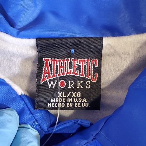 Athletic Works Walmart Blue Nylon VTG 90s XL Snap Athletic Jacket Windbreaker - Picture 5 of 17