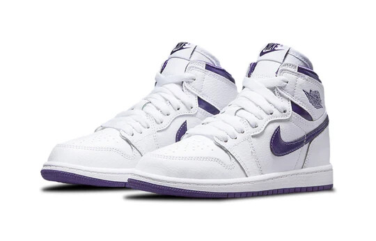 Air Jordan 1 High OG (PS) CU0449 151 White/Court Purple New  display picture 1