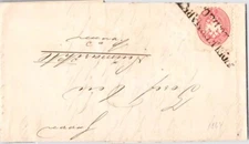 Austria 5kr Coat of Arms 1864 Folded Letter to Neumarktl.  Cancel unreadable.