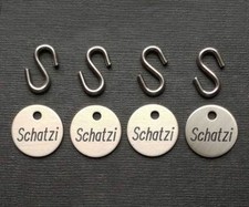 BRIDLE TAG THICK 3/4" CUSTOM ENGRAVED SOLID NICKEL SILVER HORSE PET FAST SHIP