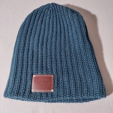 Love your melon knit beanie hat Teal Color One Size Approx. 10.5" W x 11.5" L