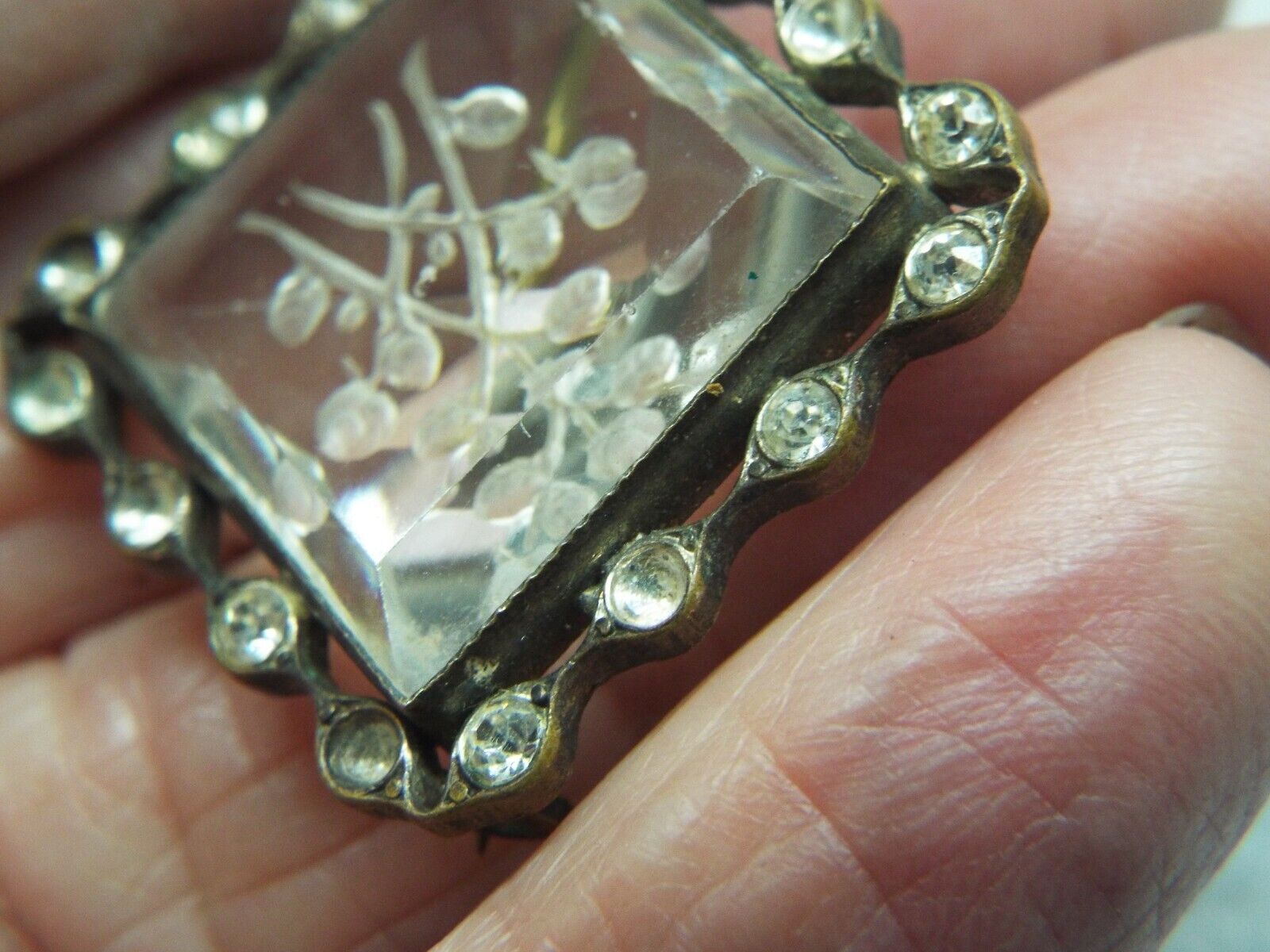 Vintage Brooch    lot  OF 3crystal heart , SMALL … - image 14