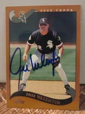 Jose Valentin Autographed 2002 Topps Baseball Signed Card #82 Chicago White Sox 