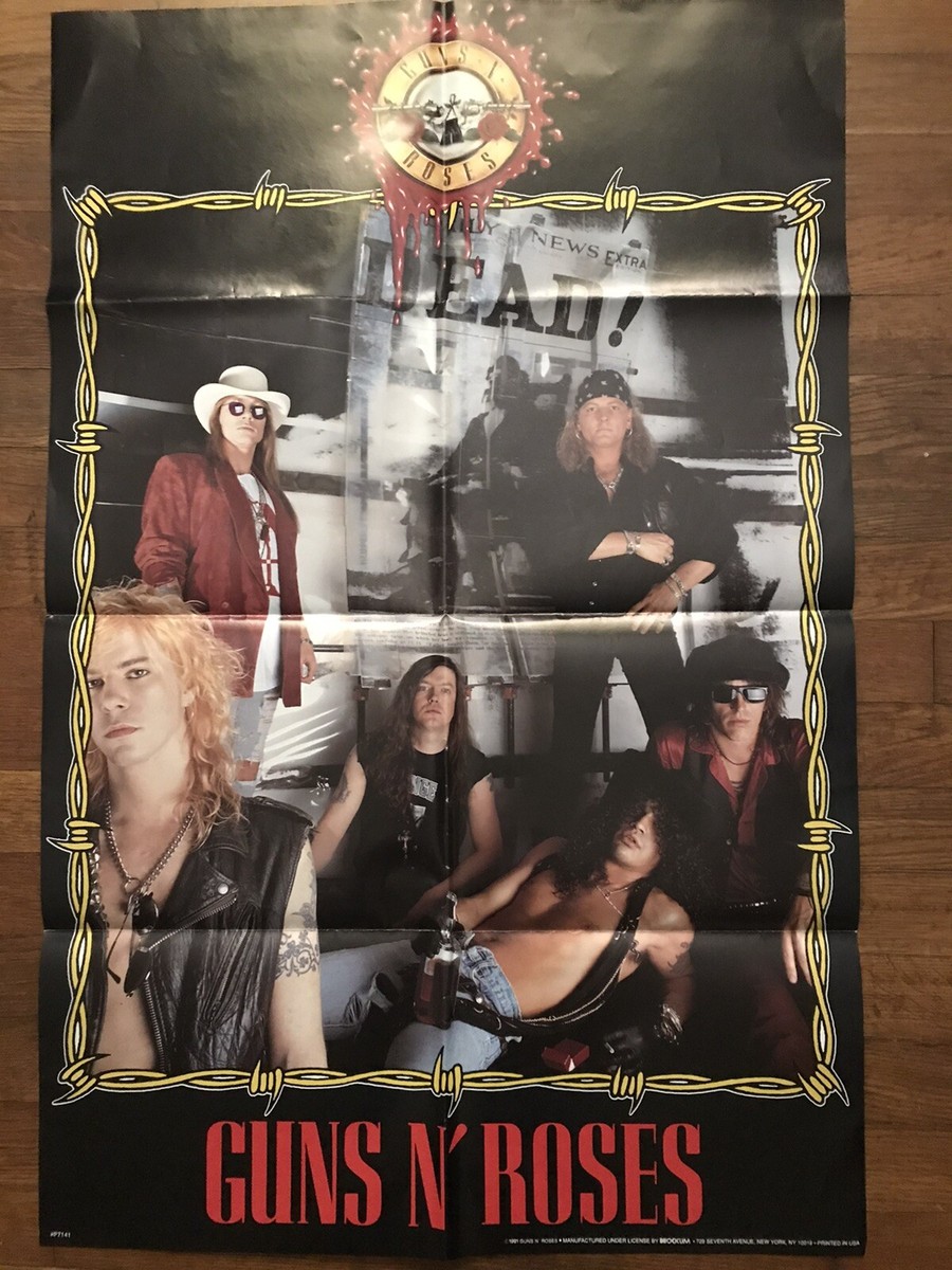 Vintage Guns N Roses Poster 1991,34x22in | eBay