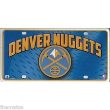 DENVER NUGGETS TEAM LOGO NBA BASKETBALL LICENSE PLATE MADE IN USA